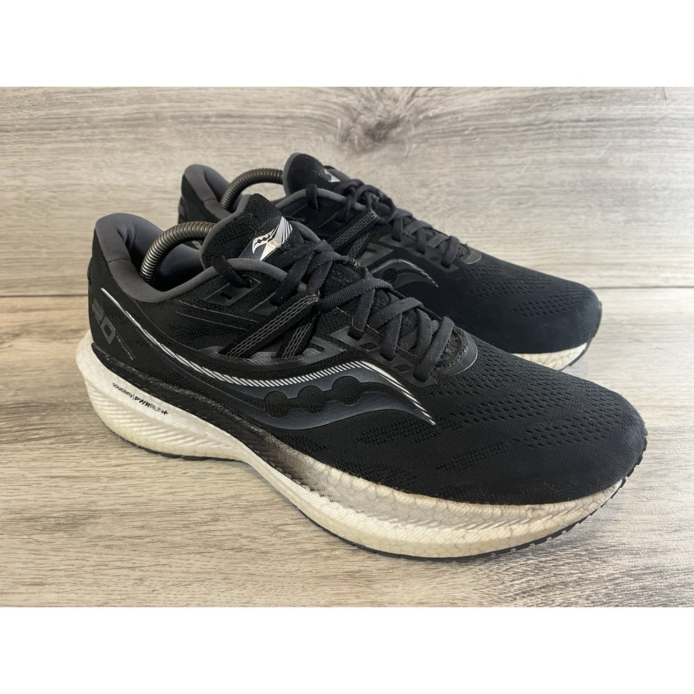 Saucony Triumph 20 Womens Size 11 Black White Athletic‎ Running Shoes Sneakers